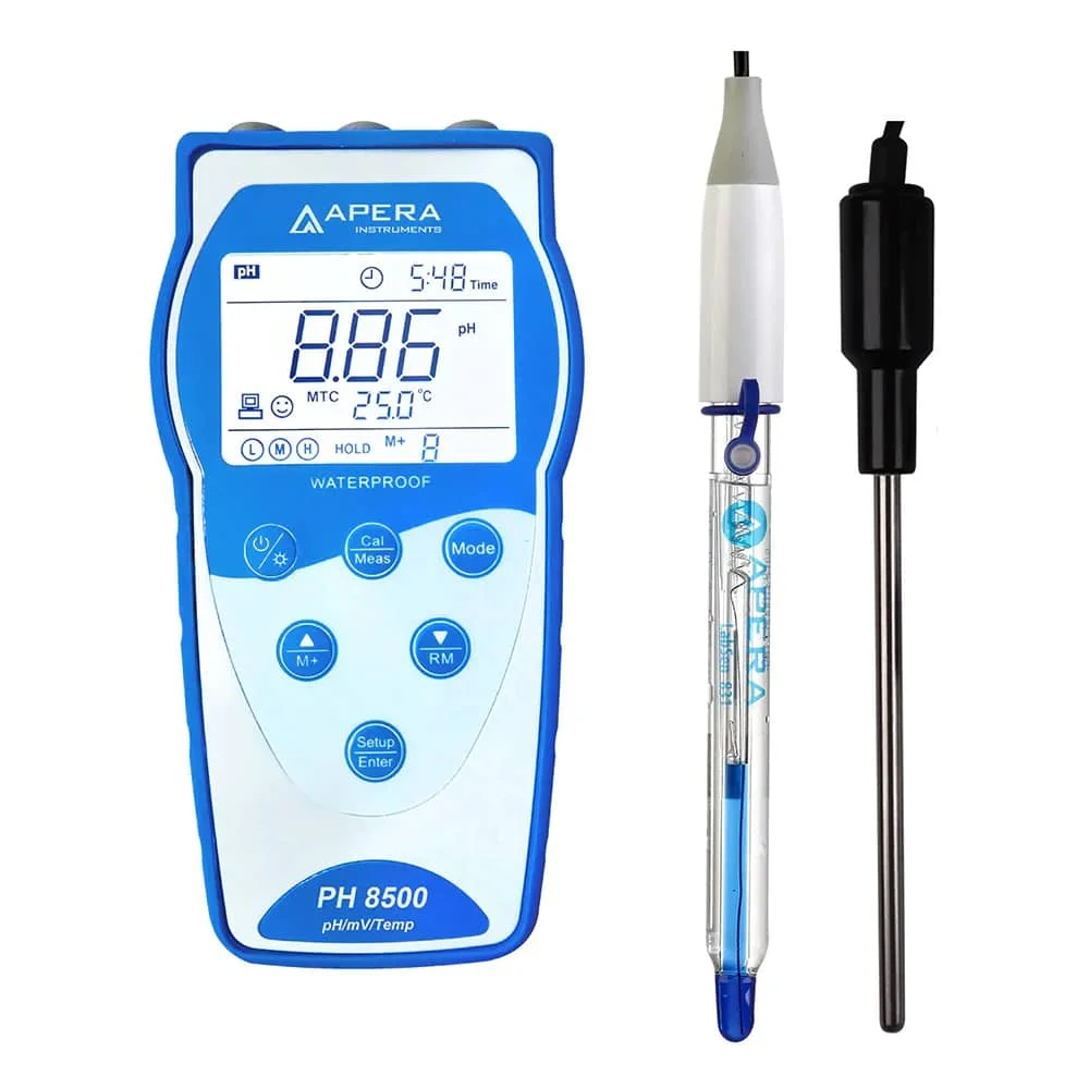 PH8500-HF pH Meter for Strong Acid and Hydrofluoric Acid with GLP Memory Function and Data Output